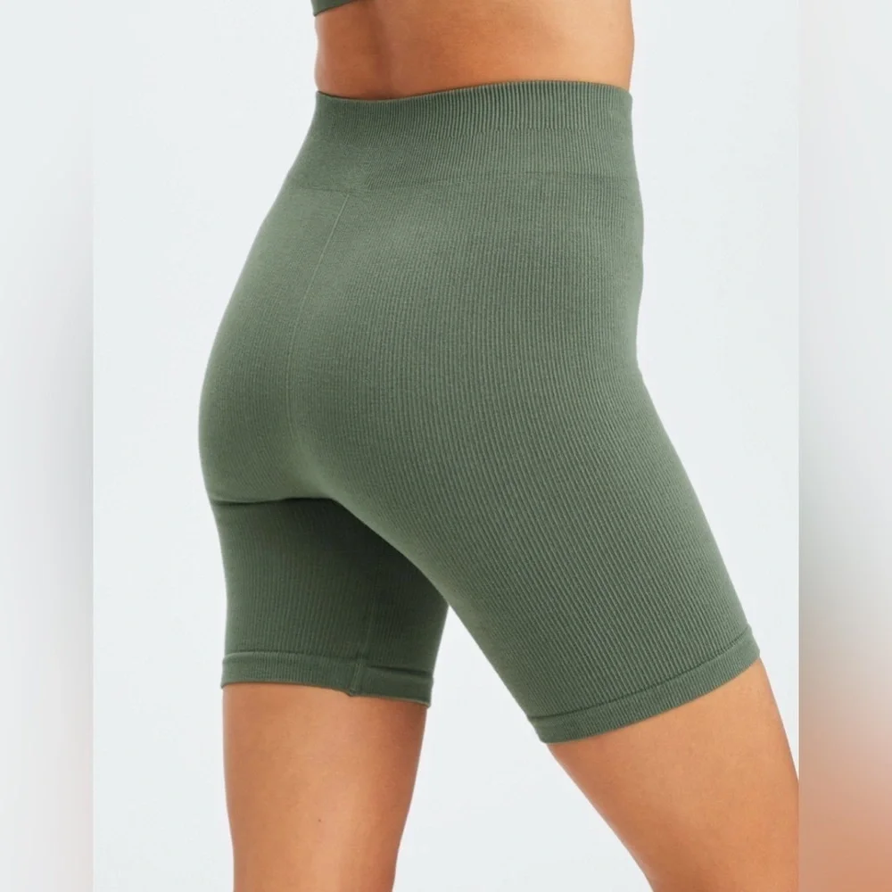 Fabletics Olive High Waisted Shorts Size M